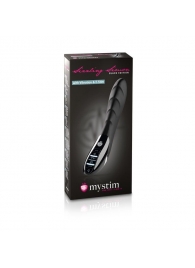 Вибратор с электростимуляцией Sizzling Simon Black Edition - 27 см. - MyStim - купить с доставкой в Пушкино