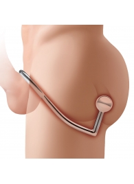 Кольцо на пенис с анальным стимулятором Stainless Steel Anal Hook   Cock Ring - BlueLine - в Пушкино купить с доставкой