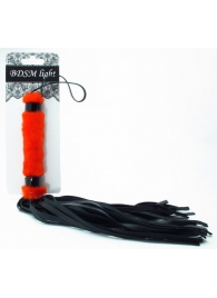 Нежная плеть с красным мехом BDSM Light - 43 см. - БДСМ Арсенал - купить с доставкой в Пушкино