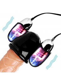 Черная стимулирующая насадка для головки полового члена Multi Speed Vibrating Penis Head Teaser - XR Brands - в Пушкино купить с доставкой