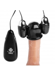 Черная стимулирующая насадка для головки полового члена Multi Speed Vibrating Penis Head Teaser - XR Brands - в Пушкино купить с доставкой