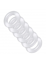 Комплект из 6 прозрачных эрекционных колец Ring Master Custom Ball Stretcher Kit - XR Brands - в Пушкино купить с доставкой