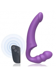 Фиолетовый безремневой страпон Straples Strap-On Dildo - Erokay - купить с доставкой в Пушкино