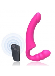 Розовый безремневой страпон Straples Strap-On Dildo - Erokay - купить с доставкой в Пушкино