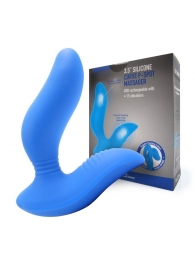 Синий вибромассажер простаты 3,5’’ Curve P-spot Massager - 12 см. - Erokay - в Пушкино купить с доставкой