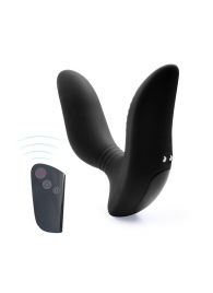 Черный вибромассажер простаты 3,5’’ Remote Control Curve P-spot Massager - 12 см. - Erokay - в Пушкино купить с доставкой