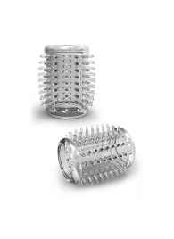 Прозрачная насадка с шипами STAY HARD COCK SLEEVE 01 CLEAR - Blush Novelties - в Пушкино купить с доставкой