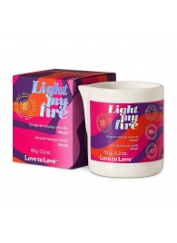 Массажная свеча Light My Fire с ароматом моной - 80 мл. - Love to Love - купить с доставкой в Пушкино