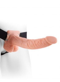 Полый страпон телесного цвета Hollow Strap-On with Balls - 24 см. - Pipedream - купить с доставкой в Пушкино