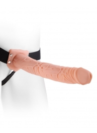 Фаллопротез телесного цвета Hollow Strap-On - 29 см. - Pipedream - купить с доставкой в Пушкино