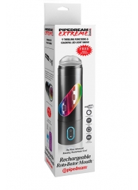 Перезаряжаемый мастурбатор-ротик Extreme Toyz Rechargeable Roto-Bator Mouth - Pipedream - в Пушкино купить с доставкой