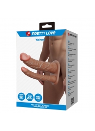 Реалистичная полая насадка на член для двойного проникновения Yairon - 17,5 см. - Baile - купить с доставкой в Пушкино