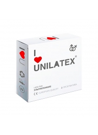 Ультратонкие презервативы Unilatex Ultra Thin - 3 шт. - Unilatex - купить с доставкой в Пушкино