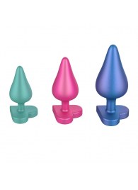 Набор из 3 анальных пробок Romp Luster - ROMP