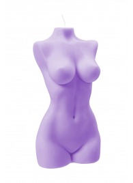Фиолетовая интерьерная свеча в форме женского торса - 850 гр. - Pecado - купить с доставкой в Пушкино