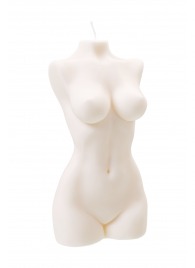 Белая интерьерная свеча в форме женского торса - 850 гр. - Pecado - купить с доставкой в Пушкино