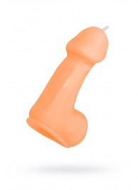 Оранжевая свеча в форме пениса - 47 гр. - Pecado - купить с доставкой в Пушкино