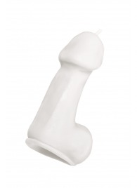 Белая свеча в форме пениса - 47 гр. - Pecado - купить с доставкой в Пушкино