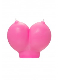 Розовая свеча «Сиськи» - 150 гр. - Pecado - купить с доставкой в Пушкино