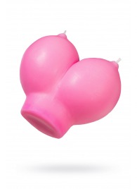 Розовая свеча «Сиськи» - 150 гр. - Pecado - купить с доставкой в Пушкино