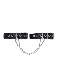 Черные оковы из одного ремешка с люверсами - Pecado - купить с доставкой в Пушкино