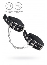 Черные оковы из одного ремешка с люверсами - Pecado - купить с доставкой в Пушкино