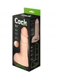 Телесный фаллоудлинитель с мошонкой Cock Next - 19 см. - LOVETOY (А-Полимер) - в Пушкино купить с доставкой