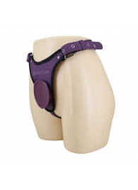 Фиолетовые трусики харнесс с платформой Caludio III - Baile - купить с доставкой в Пушкино