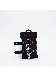 Черно-красные кожаные оковы - Crazy Handmade - купить с доставкой в Пушкино