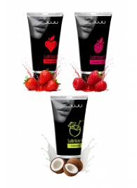 Набор из 3 съедобных лубрикантов JUJU (клубника, малина, кокос) - JuJu - купить с доставкой в Пушкино