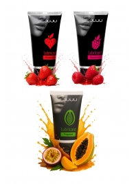 Набор из 3 съедобных лубрикантов JUJU (клубника, малина, тропические фрукты) - JuJu - купить с доставкой в Пушкино