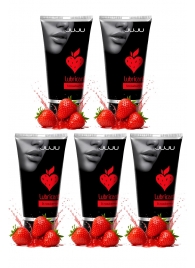 Набор из 5 съедобных лубрикантов JUJU со вкусом клубники - JuJu - купить с доставкой в Пушкино