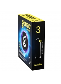 Супертонкие презервативы Ganzo Invisible - 3 шт. - Ganzo - купить с доставкой в Пушкино