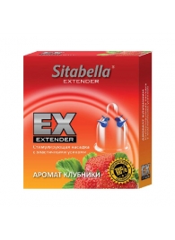 Стимулирующая насадка Sitabella Extender  Клубника - Sitabella - купить с доставкой в Пушкино