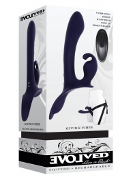 Женский страпон с вибрацией Giving Vibes - Evolved - купить с доставкой в Пушкино