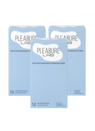 Набор из 3 упаковок ультратонких презервативов Pleasure Lab (по 12 шт.) - Pleasure Lab - купить с доставкой в Пушкино
