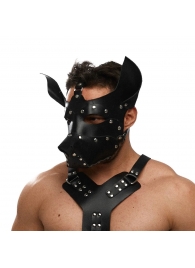 Черная кожаная маска «Собака» - Crazy Handmade - купить с доставкой в Пушкино