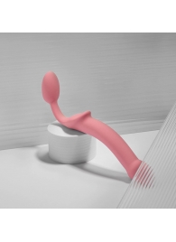 Розовый безремневой страпон Strap-on-me Semi-Realistic Bendable Strap-On size S - Strap-on-me - купить с доставкой в Пушкино