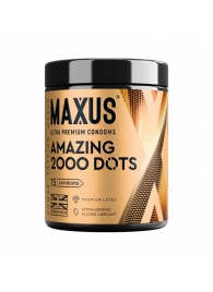 Точечные презервативы MAXUS 2000 Amazing Dots с железным кейсом - 15 шт. - Maxus - купить с доставкой в Пушкино