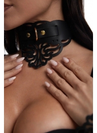 Фигурный чокер с узорами и золотистой фурнитурой - Crazy Handmade - купить с доставкой в Пушкино