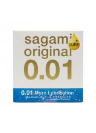 Увлажнённый презерватив Sagami Original 0.01 Extra Lub - 1 шт. - Sagami - купить с доставкой в Пушкино