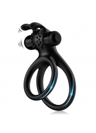 Черное эрекционное виброкольцо с подхватом мошонки Stay Hard - Boys of Toys - в Пушкино купить с доставкой