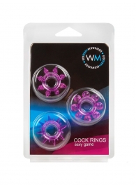 Набор из 3 лиловых эрекционных колец различной формы - Erowoman-Eroman - в Пушкино купить с доставкой