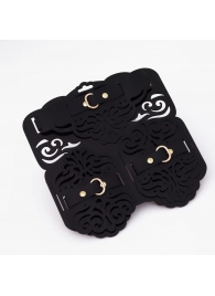 Фигурный набор для БДСМ-игр с узорами и золотистой фурнитурой - Crazy Handmade - купить с доставкой в Пушкино