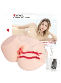 Мастурбатор-полуторс с двойным слоем материала и вибрацией Jenny Onahole Real Vagina - KOKOS - в Пушкино купить с доставкой