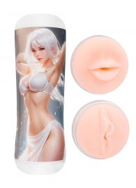 Двусторонний мастурбатор в колбе аниме - вагина и ротик - Tokyo Style - в Пушкино купить с доставкой