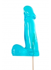 Голубой леденец в форме члена со вкусом блю кюрасао - 173 гр. - Sosuчki - купить с доставкой в Пушкино