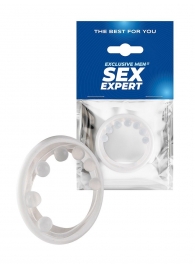 Эрекционное кольцо с мягкой стимулирующей насадкой - Sex Expert - в Пушкино купить с доставкой