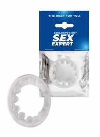 Эрекционное кольцо со стимулирующими шариками на поверхности - Sex Expert - в Пушкино купить с доставкой