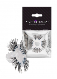Эластичное эрекционное кольцо с черными «ресничками» - Sextaz - в Пушкино купить с доставкой